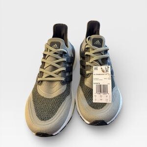 Adidas Ultraboost 21 Orbit Green and Black Sneakers